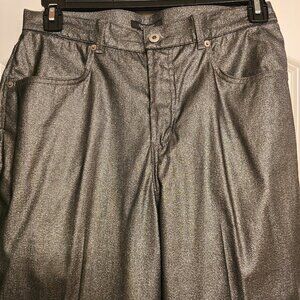 Women's Size 10 Stretch Pants, Silver Shine in Rayon/Nylon/Spandex blend